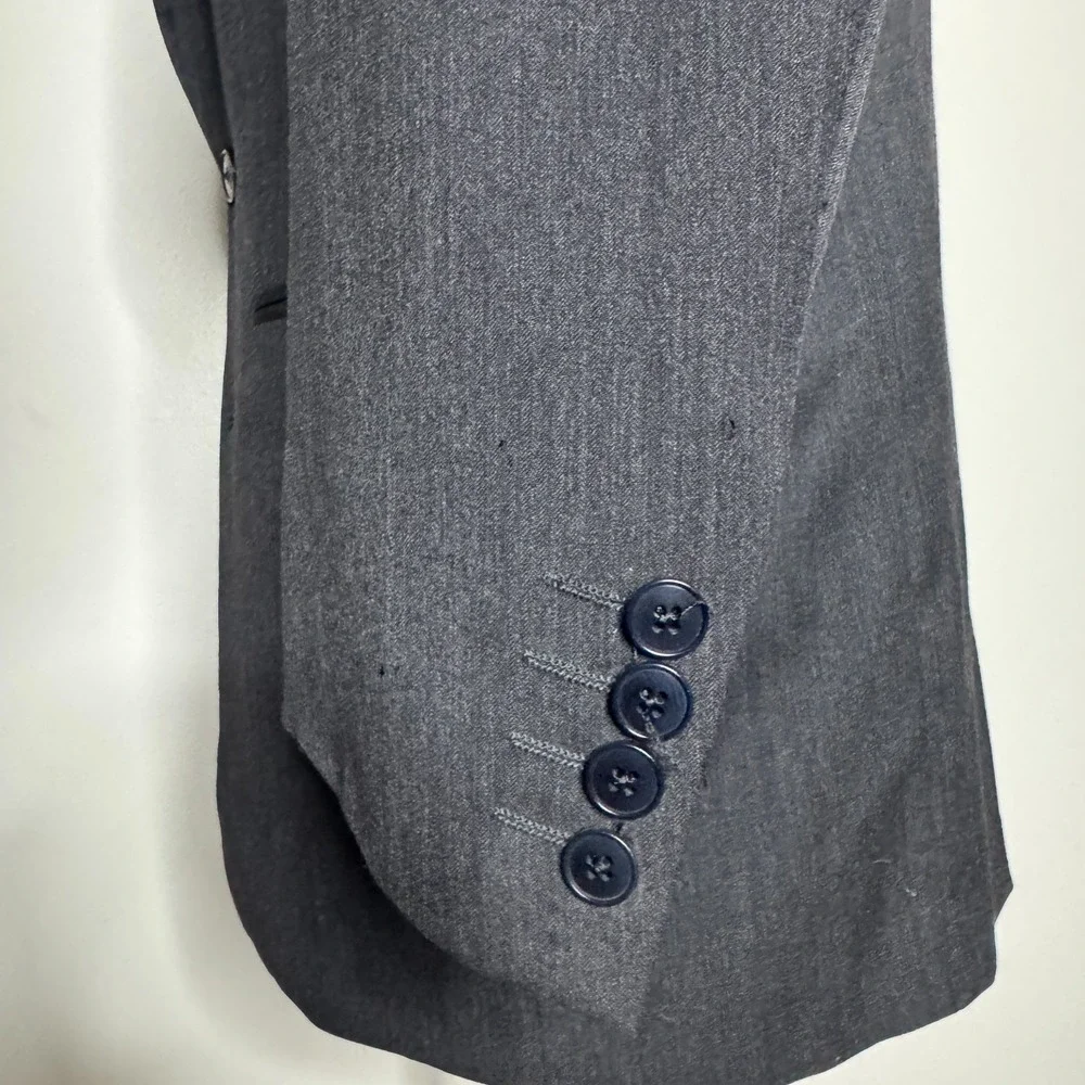Cerruti 1881‎ Harry Rosen USA Men's Suit 38R 31W Solid Gray 2-Button Wool
